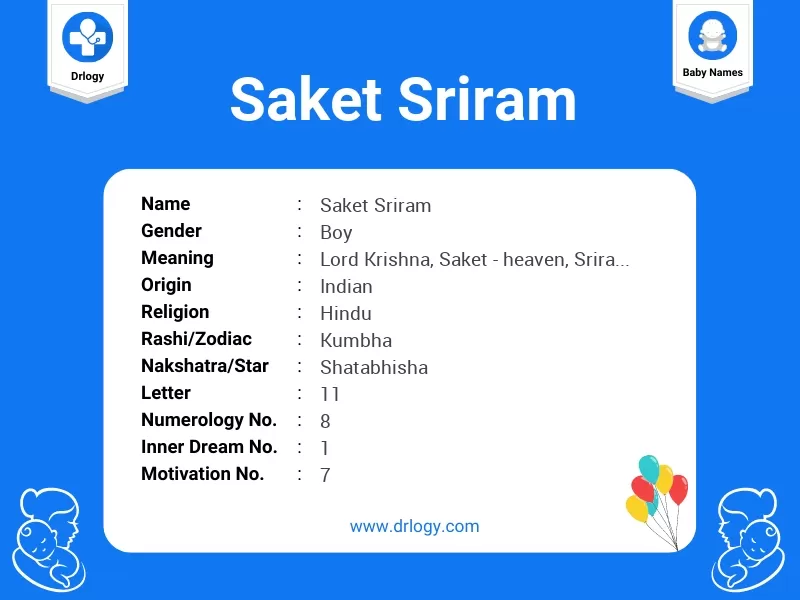 Saket Sriram Name Meaning